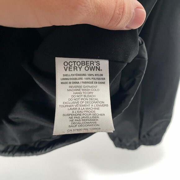 Octobers Very Own Classic Logo Nylon Coach Jacket Black men's size small - Picture 6 of 7